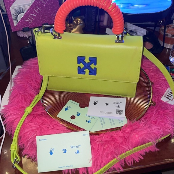 Authentic Off- White handbag
 Jitney 1.4 Top handle light green - Picture 1 of 11